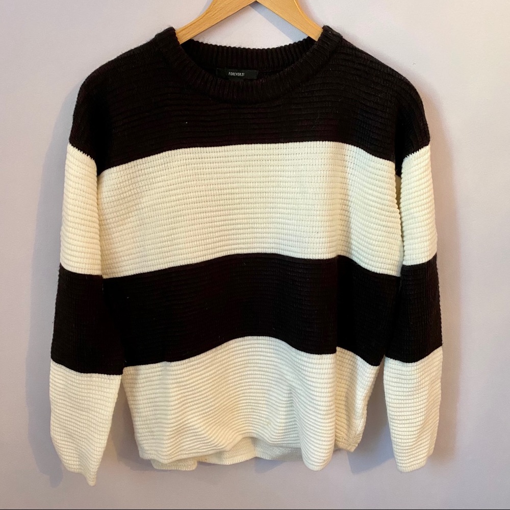 FOREVER 21 oversized striped sweater